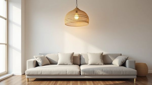 Un plafonnier en osier pour transformer votre espace intérieur